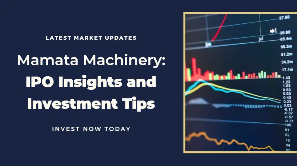 "Graph showing Mamata Machinery share price trends and IPO listing performance with a 146.92% premium on NSE and BSE."