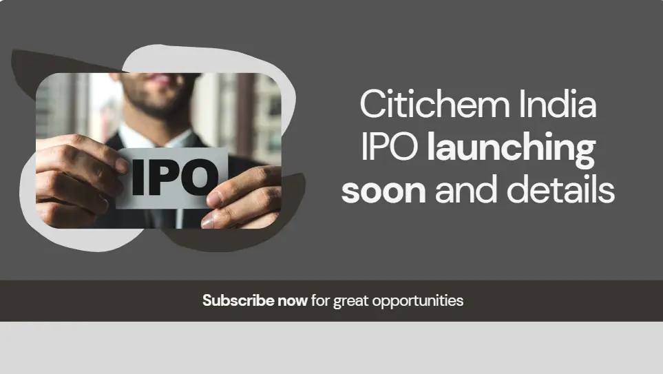 IPO Overview Image: "Citichem India IPO 2024 overview with subscription dates and details