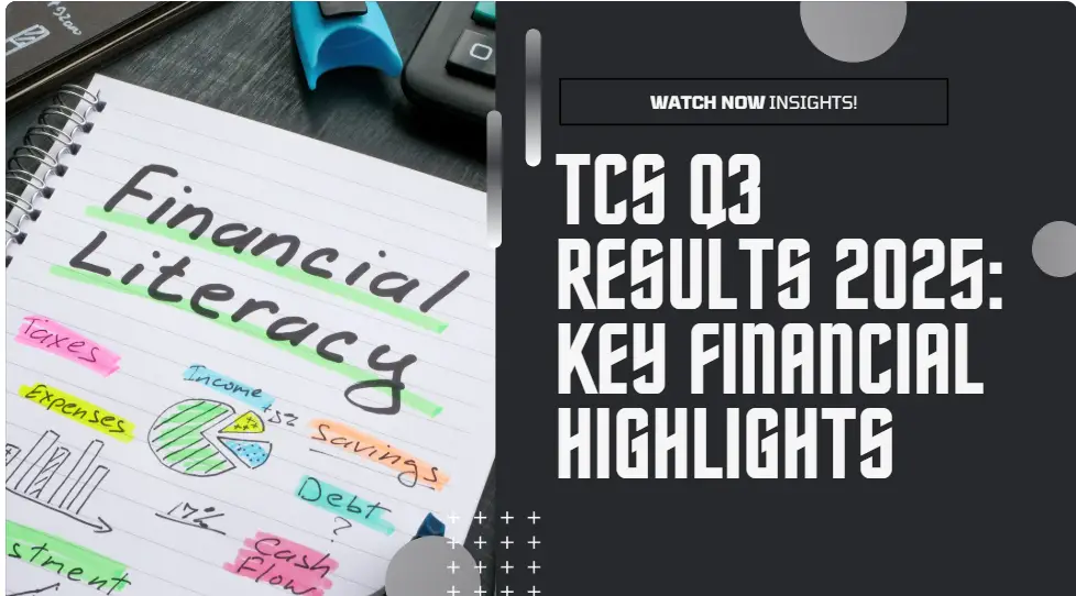 Infographic showcasing TCS Q3 2025 financial highlights, including 10.5% revenue growth, $1.8 billion net profit, and $10 billion order book value.