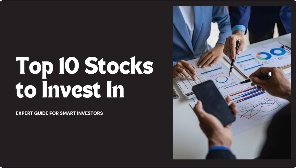 "A comparison chart displaying the top 10 best stocks to buy now Walmart, including stock names, market capitalization, P/E ratios, dividend yields, and growth trends."