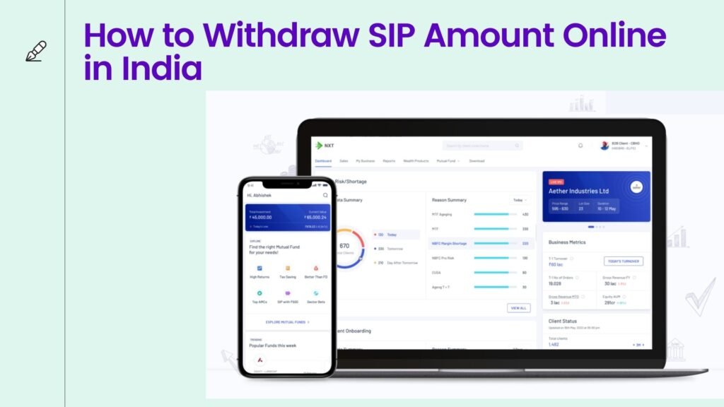 How to Withdraw SIP Amount Online in India step by step process