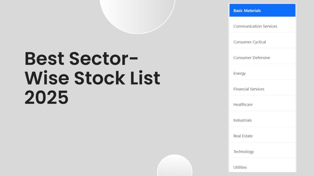 in this image, I list all sectors which I cover in my article