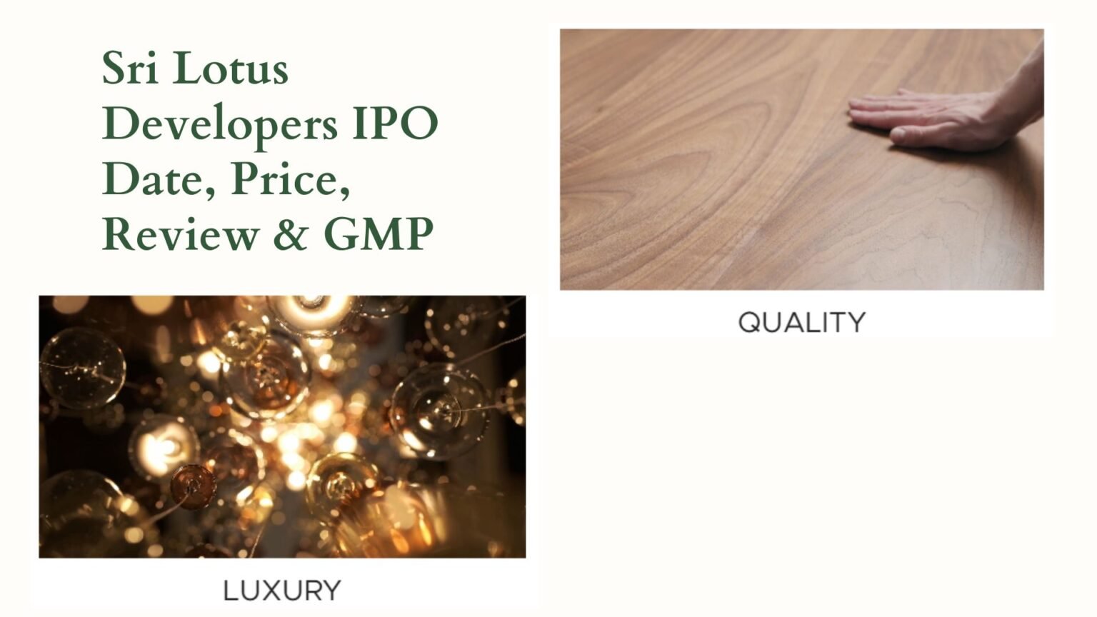 Sri Lotus Developers show that quality and luxury