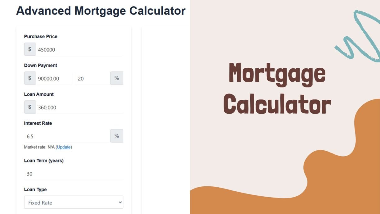 Advanced mortgage calculator: payments, amortization, APR, taxes, insurance, PMI and ARM support